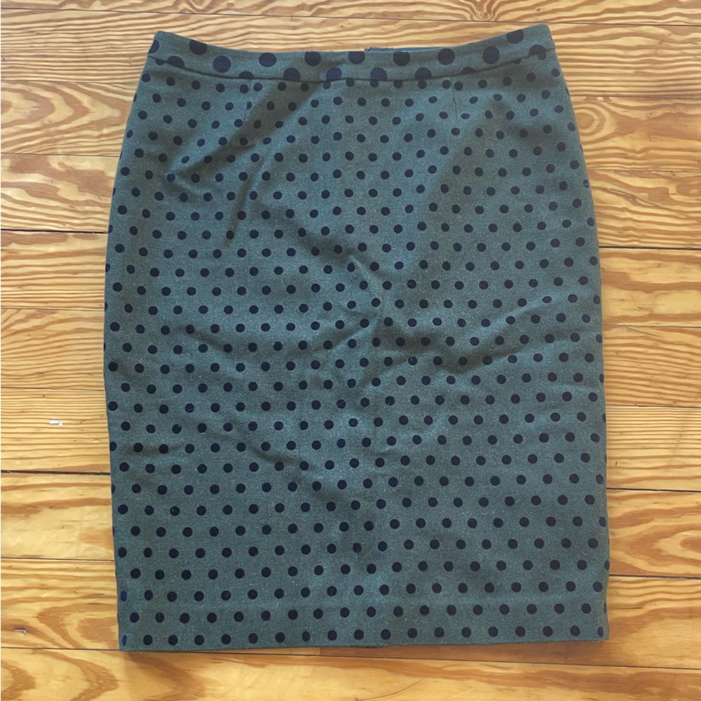 Boden Green polka dot pencil skirt Sz 8 uk 12